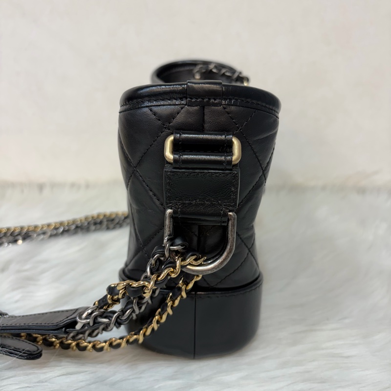 CHANEL A91810 AS0865 gabrielle HOBO 20公分 黑色斜背包流浪包 小號-2