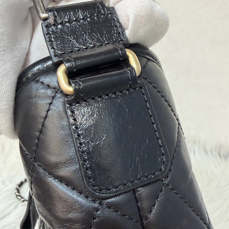 CHANEL A91810 AS0865 gabrielle HOBO 20公分 黑色斜背包流浪包 小號-25