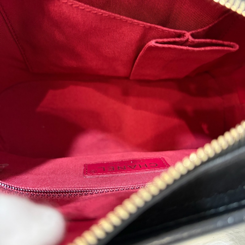CHANEL A91810 AS0865 gabrielle HOBO 20公分 黑色斜背包流浪包 小號-38
