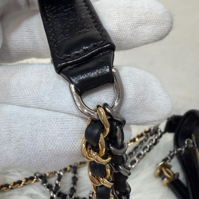 CHANEL A91810 AS0865 gabrielle HOBO 20公分 黑色斜背包流浪包 小號-53