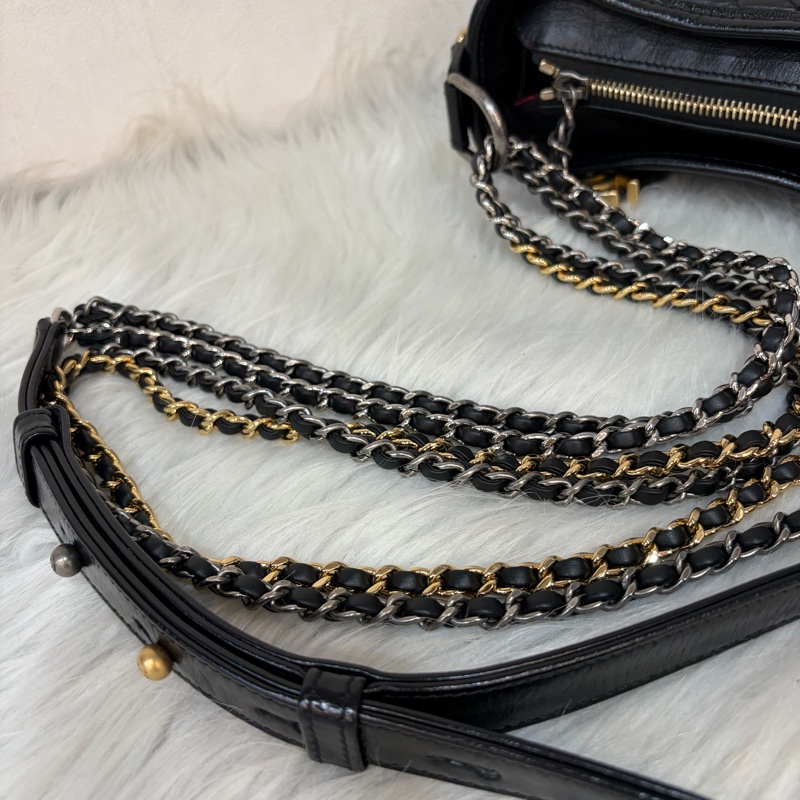 CHANEL A91810 AS0865 gabrielle HOBO 20公分 黑色斜背包流浪包 小號-54