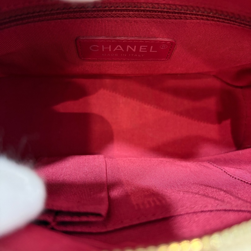 CHANEL A91810 AS0865 gabrielle HOBO 20公分 奶茶黑色撞色斜背包流浪包 小號-48
