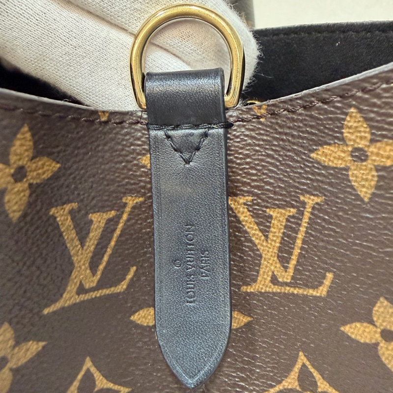 LV M44020 Neo NOE 字紋 老花 黑色 斜背包 肩背包 水桶包 束口包-12