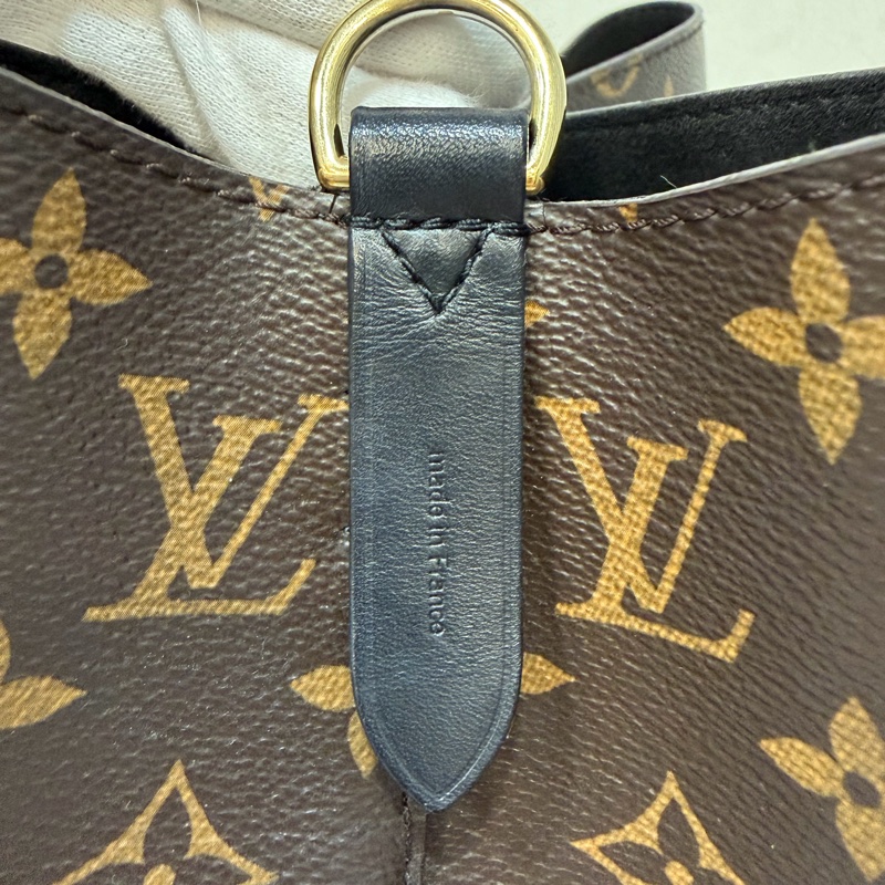 LV M44020 Neo NOE 字紋 老花 黑色 斜背包 肩背包 水桶包 束口包-14