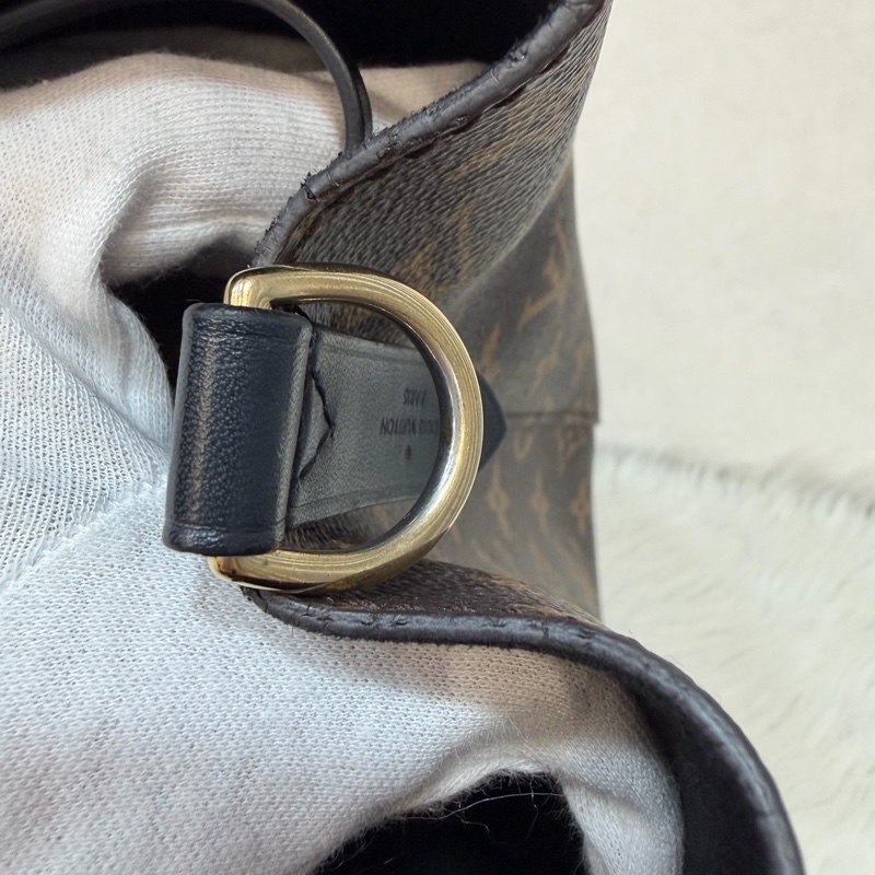 LV M44020 Neo NOE 字紋 老花 黑色 斜背包 肩背包 水桶包 束口包-16