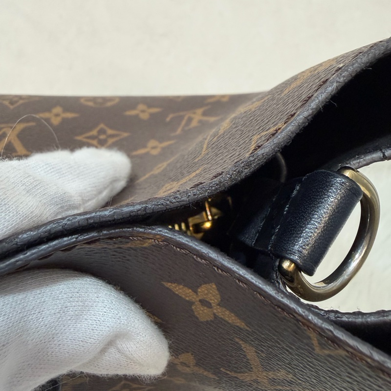 LV M44020 Neo NOE 字紋 老花 黑色 斜背包 肩背包 水桶包 束口包-17