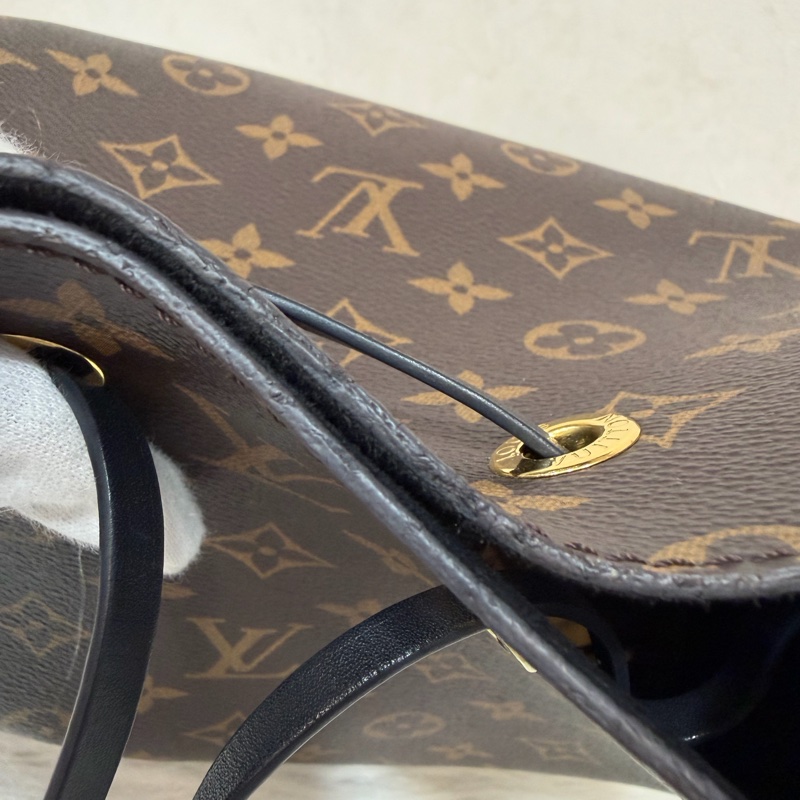 LV M44020 Neo NOE 字紋 老花 黑色 斜背包 肩背包 水桶包 束口包-18