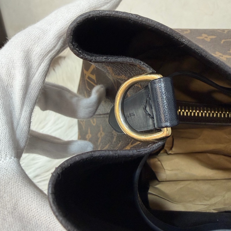 LV M44020 Neo NOE 字紋 老花 黑色 斜背包 肩背包 水桶包 束口包-21