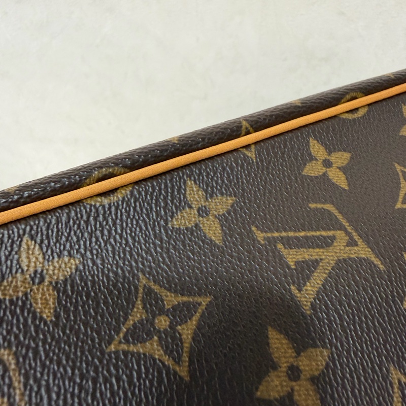LV M51156 原花 老花 字紋 手提包 便當包 小 午休包 名媛包 晚宴包 手拿包 熱門款-8