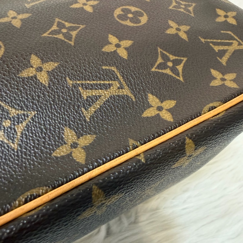 LV M51156 原花 老花 字紋 手提包 便當包 小 午休包 名媛包 晚宴包 手拿包 熱門款-9
