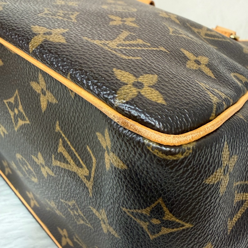 LV M51156 原花 老花 字紋 手提包 便當包 小 午休包 名媛包 晚宴包 手拿包 熱門款-10