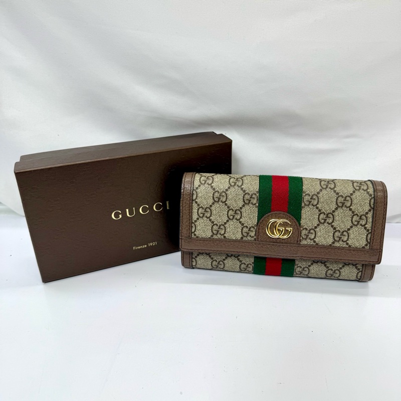 GUCCI 古馳 經典Ophidia系列翻蓋長夾 523153-0