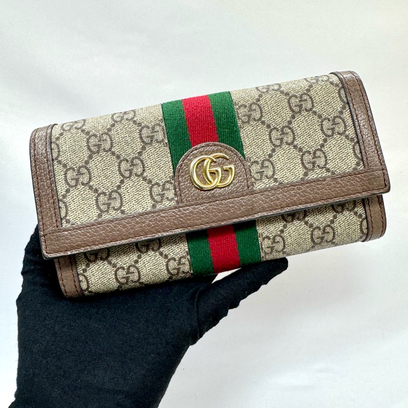 GUCCI 古馳 經典Ophidia系列翻蓋長夾 523153-1