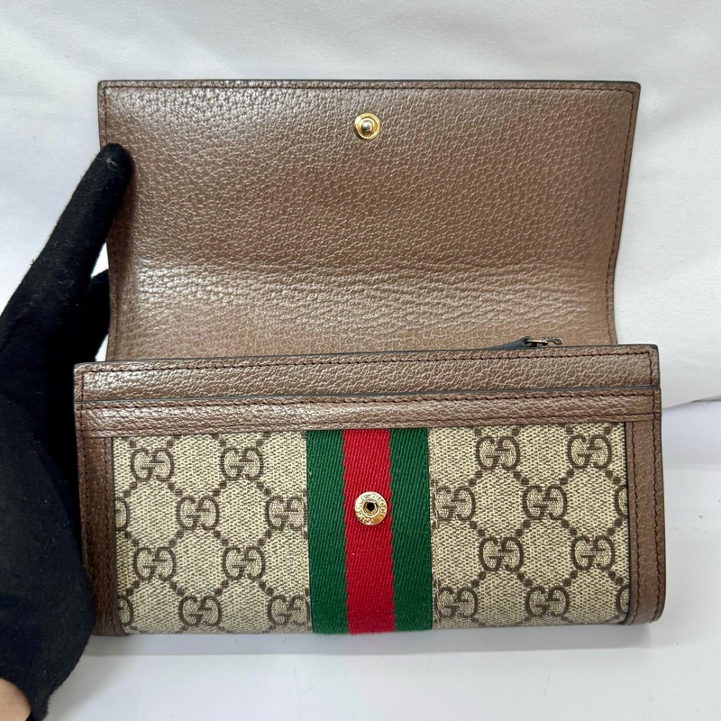 GUCCI 古馳 經典Ophidia系列翻蓋長夾 523153-5