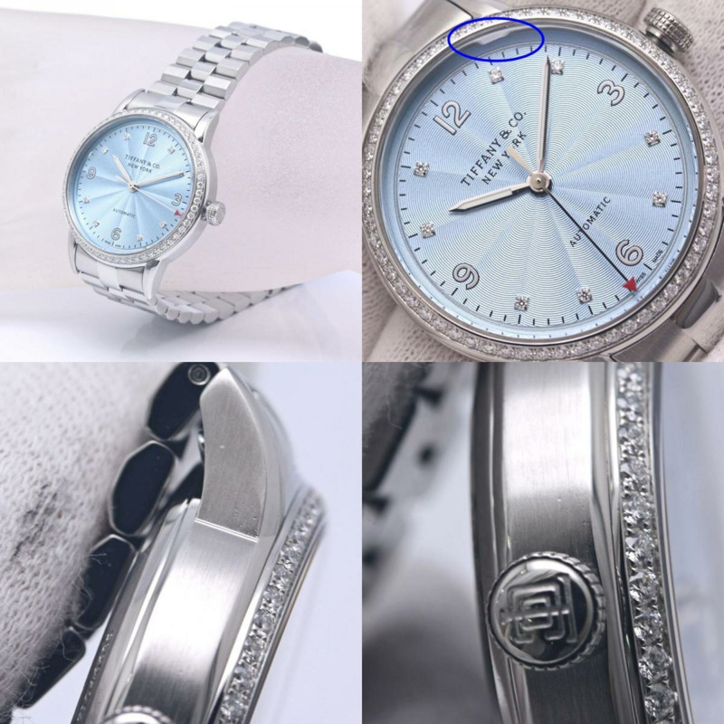 TIFFANY&Co.) CT60 鑲鑽 8P 錶圈 37725978 女士腕錶 不鏽鋼 40306-6