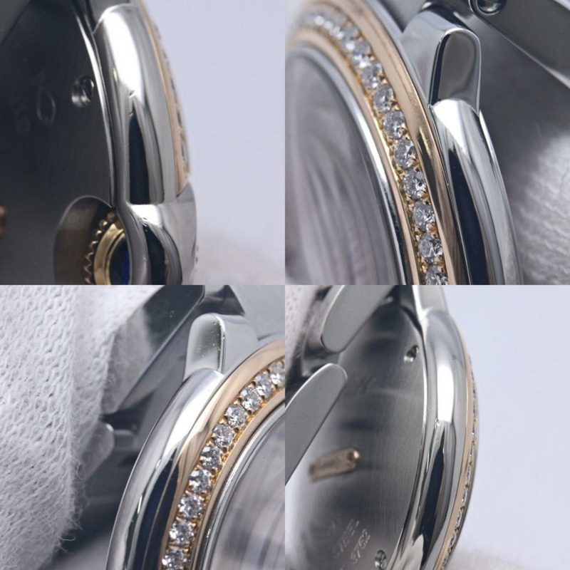 卡地亞 Cartier Ballon Bleu SM 鑲鑽錶圈 WE902079 女士腕錶 K18PGxSS 40308-6