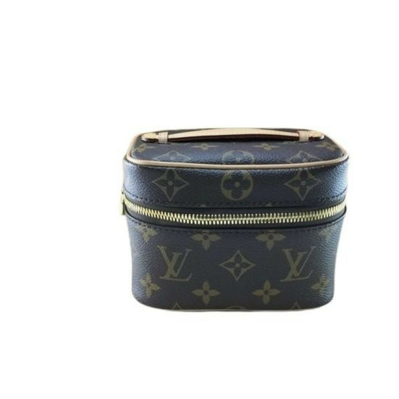 路易威登 (LOUIS VUITTON) Nice Nano 手提包 M44936 棕色 Monogram 女士化妝包-0