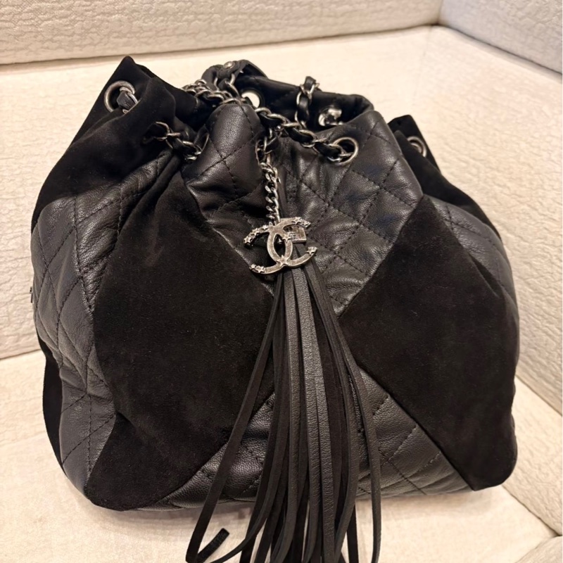 Chanel Dallas秀款雙銀鏈水桶包-0