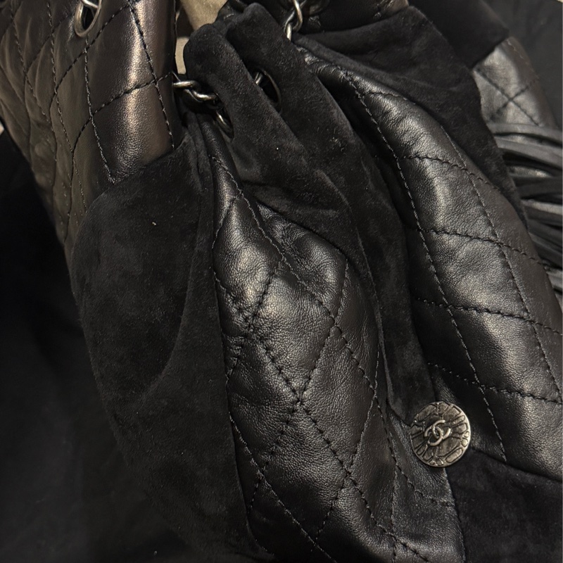 Chanel Dallas秀款雙銀鏈水桶包-12