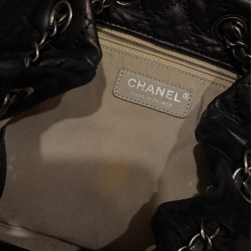 Chanel Dallas秀款雙銀鏈水桶包-13