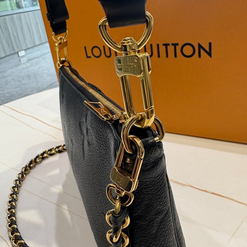 *SHIHNA名牌精品* LV M80399 Multi Pochette Accessoires 黑壓紋牛皮二合一麻將包-3