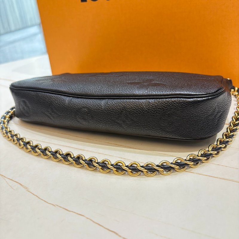*SHIHNA名牌精品* LV M80399 Multi Pochette Accessoires 黑壓紋牛皮二合一麻將包-6