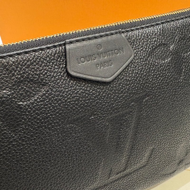 *SHIHNA名牌精品* LV M80399 Multi Pochette Accessoires 黑壓紋牛皮二合一麻將包-8