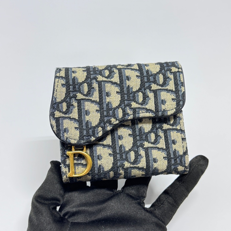 【超!級!新】 Dior Saddle 馬鞍老花短夾 全配🎁(專櫃24,000)-2