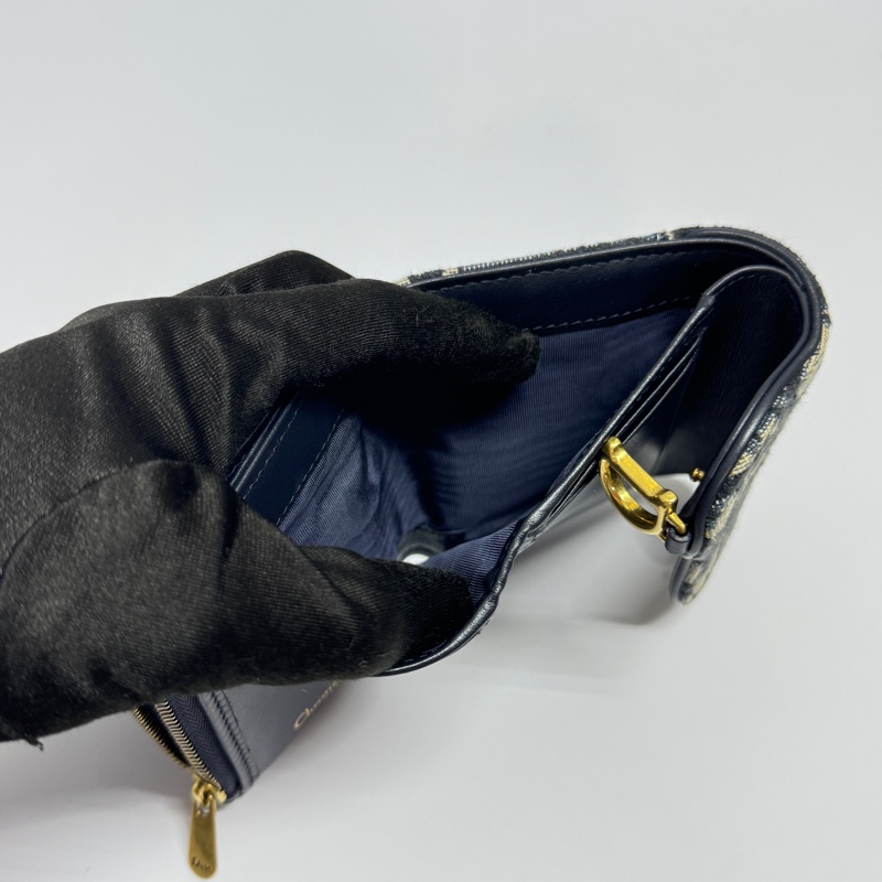 【超!級!新】 Dior Saddle 馬鞍老花短夾 全配🎁(專櫃24,000)-14