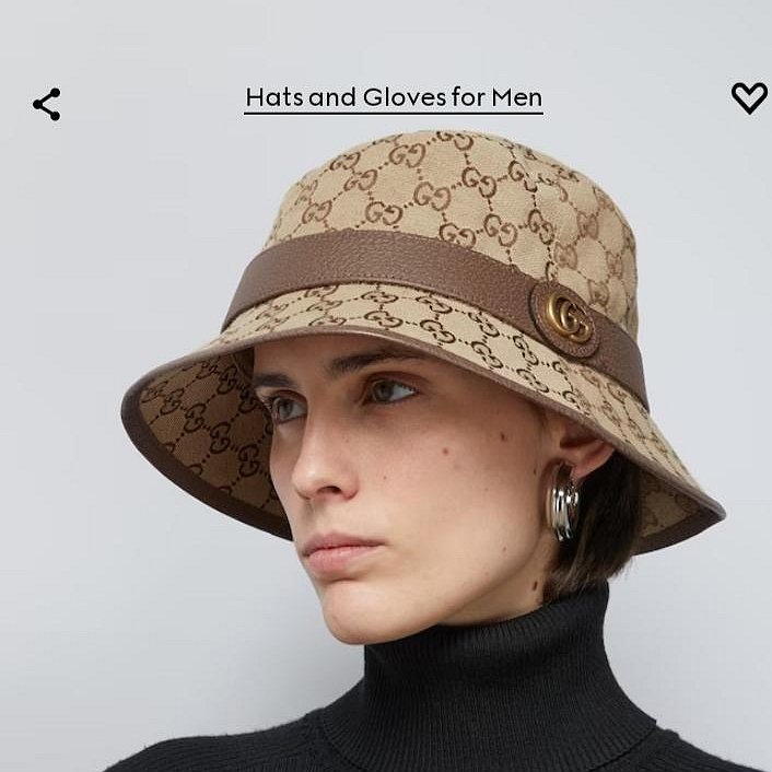 💎Han's house精品服飾💎GUCCI 滿版 老花 漁夫 帽子 576587 義大利製 原價19000-6