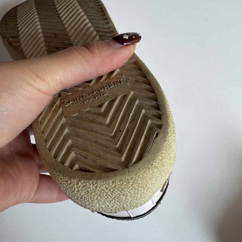 😍日常必買 YSL 聖羅蘭白色星星造型板鞋 37-17