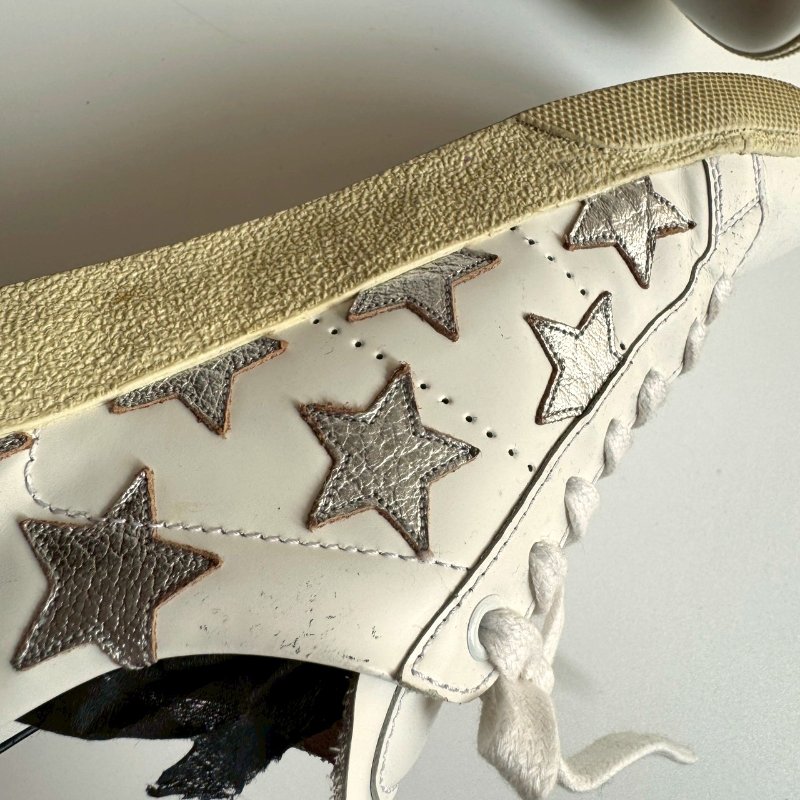 😍日常必買 YSL 聖羅蘭白色星星造型板鞋 37-23
