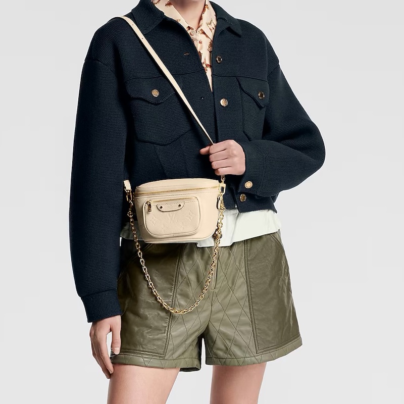 莉亞精品♡ Lv Mini Bumbag奶白色 二手美包-1