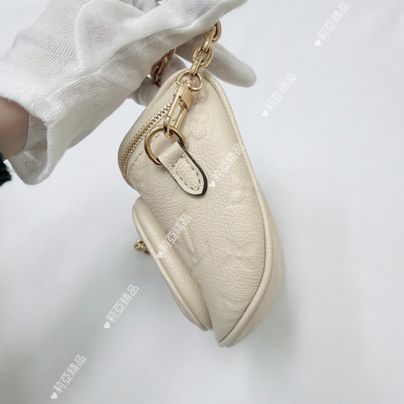 莉亞精品♡ Lv Mini Bumbag奶白色 二手美包-6