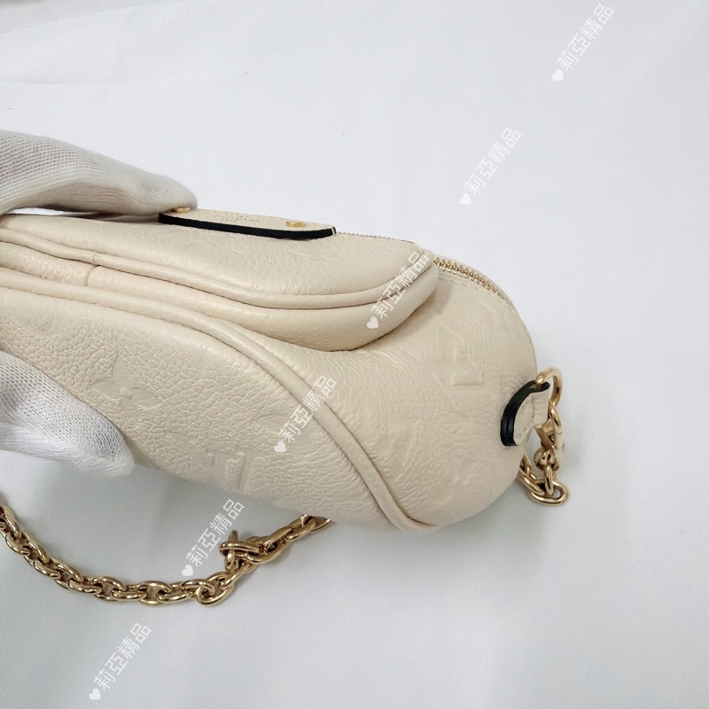 莉亞精品♡ Lv Mini Bumbag奶白色 二手美包-13