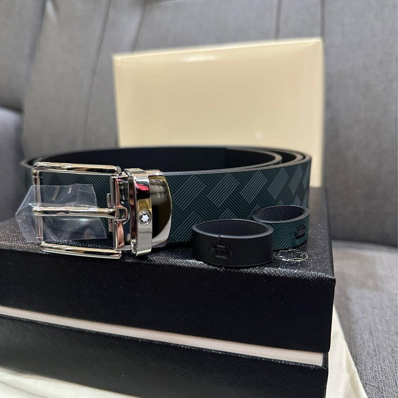 💎Han's house精品服飾💎MONTBLANC 萬寶龍 雙面 皮帶 寬3.5CN 現貨 可自行剪短 原價11100-1