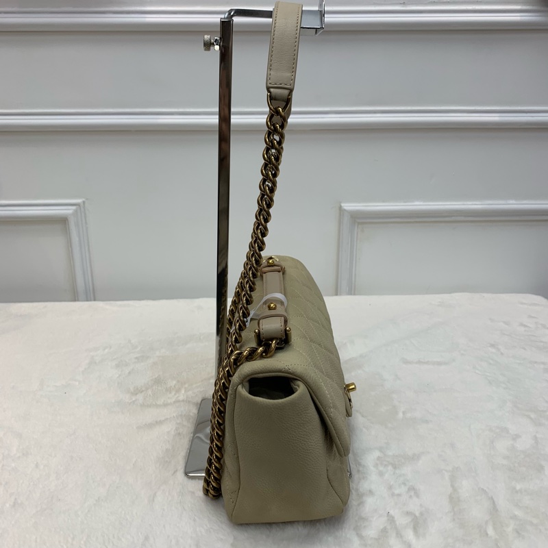 復古做舊感Max Chanel Handle Flap Bag象牙白🫢-1