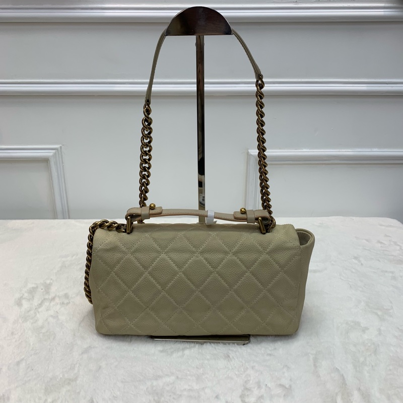 復古做舊感Max Chanel Handle Flap Bag象牙白🫢-3