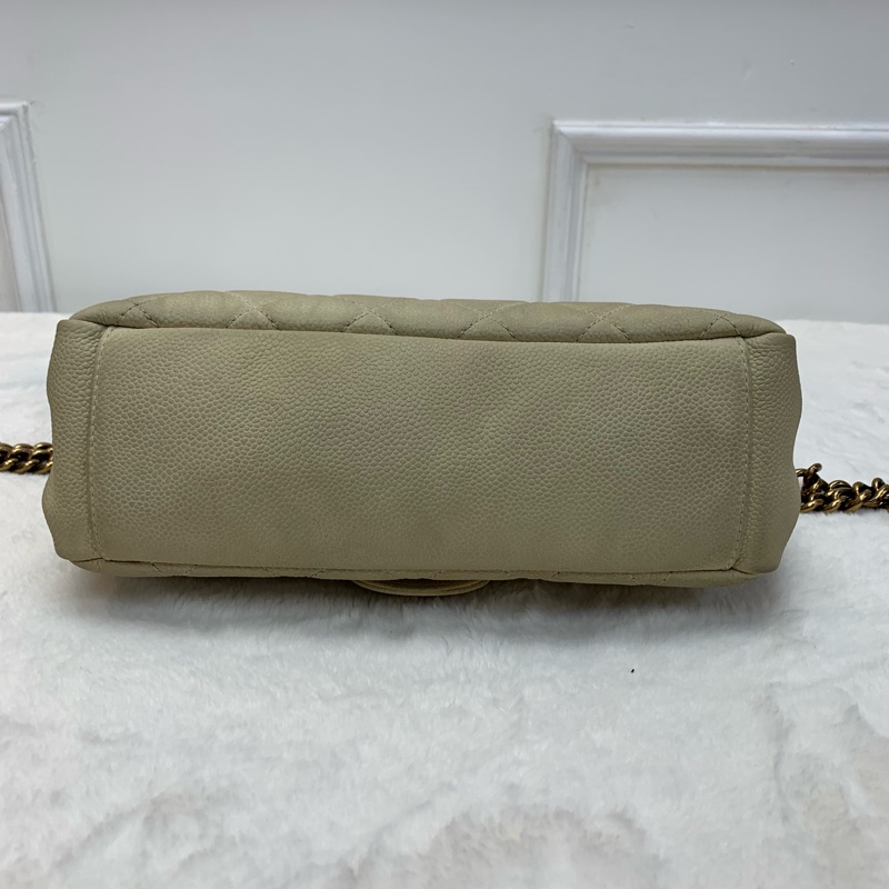 復古做舊感Max Chanel Handle Flap Bag象牙白🫢-4