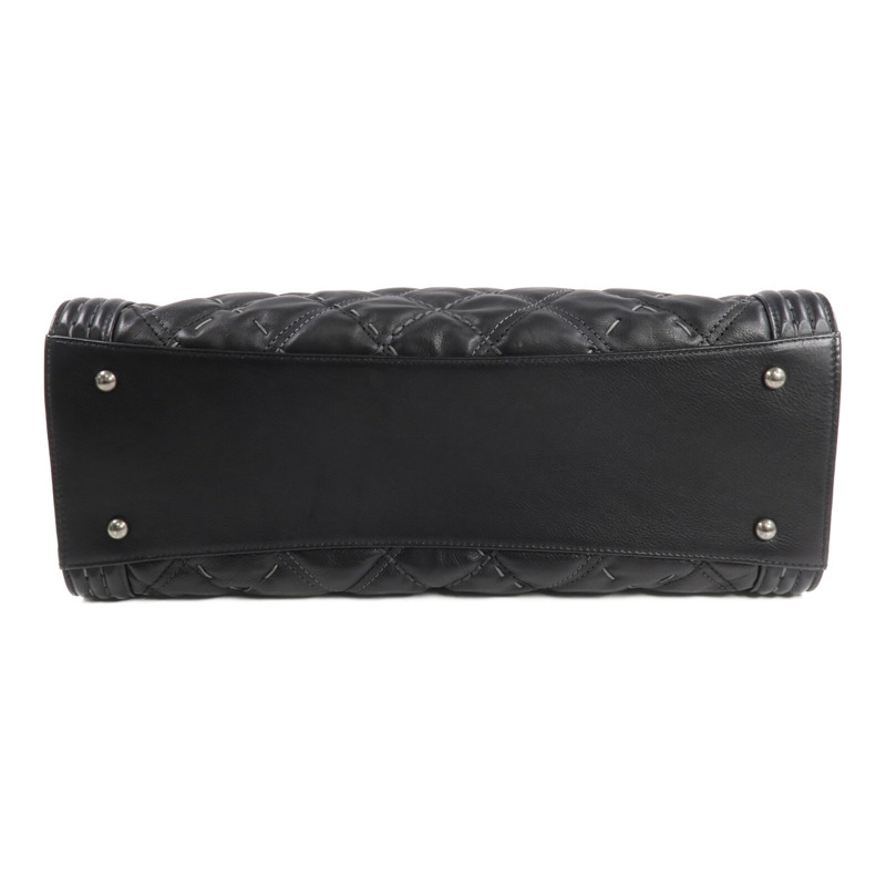 CHANEL 牛皮皮革Boy Tote金扣手挽袋-3