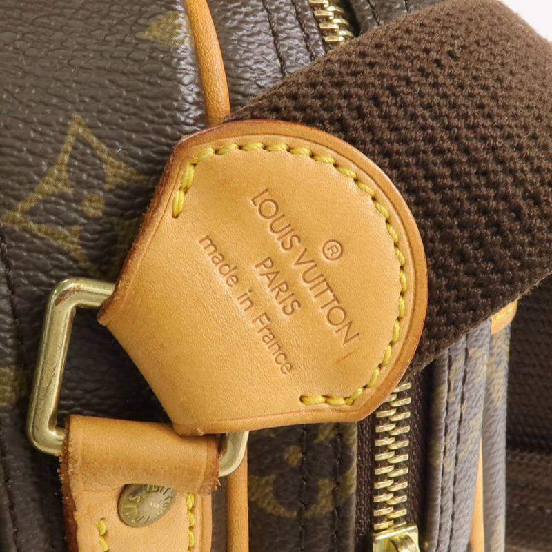 LOUIS VUITTON Monogram Reporter PM金扣肩背袋棕色-10