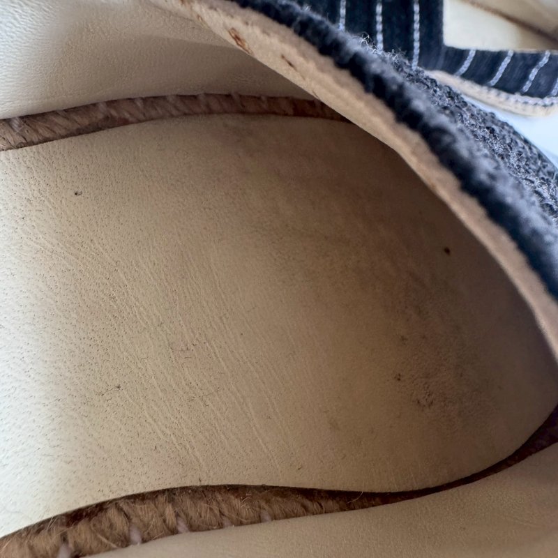 💥經典必買回歸 Chanel 黑色毛呢拼漆皮草編鞋-18