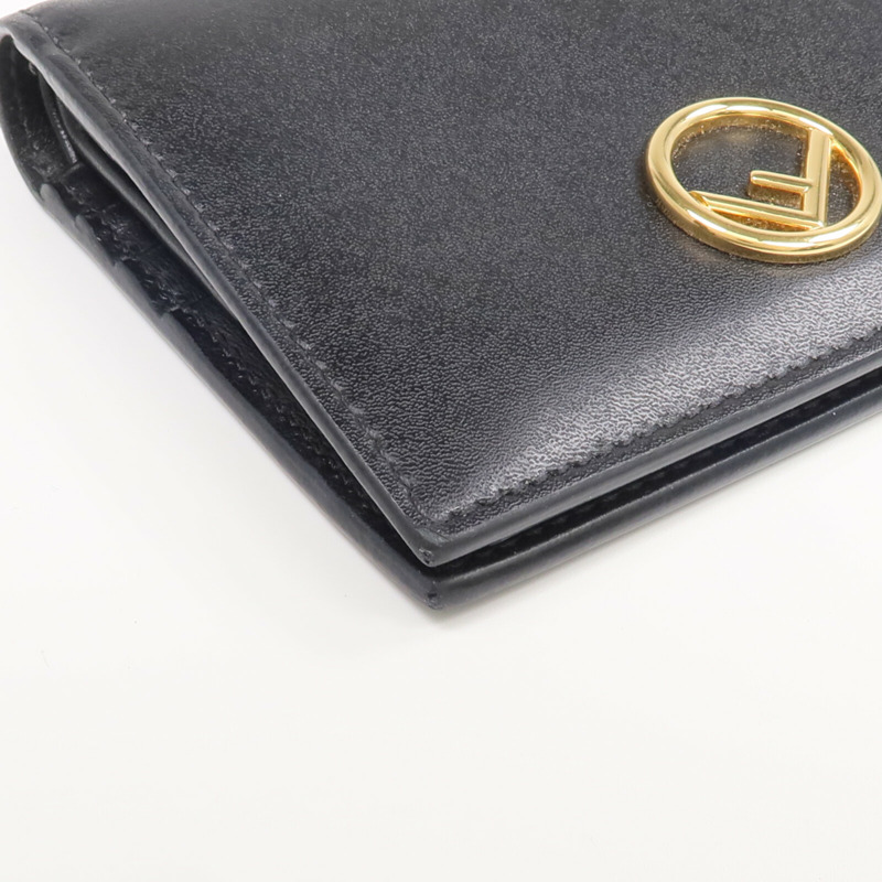 FENDI 牛皮皮革Wallet金扣錢包-8