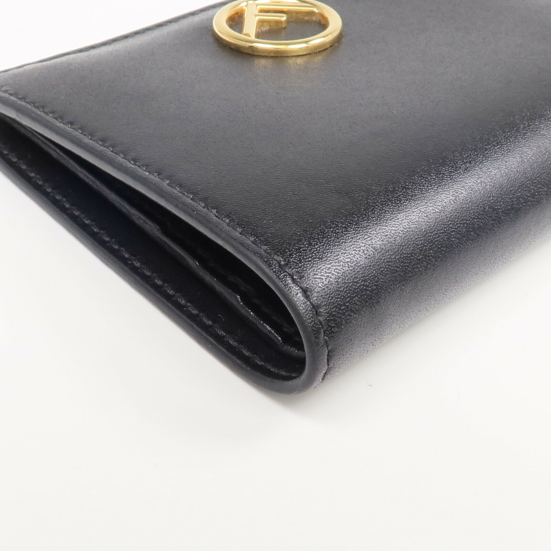 FENDI 牛皮皮革Wallet金扣錢包-9