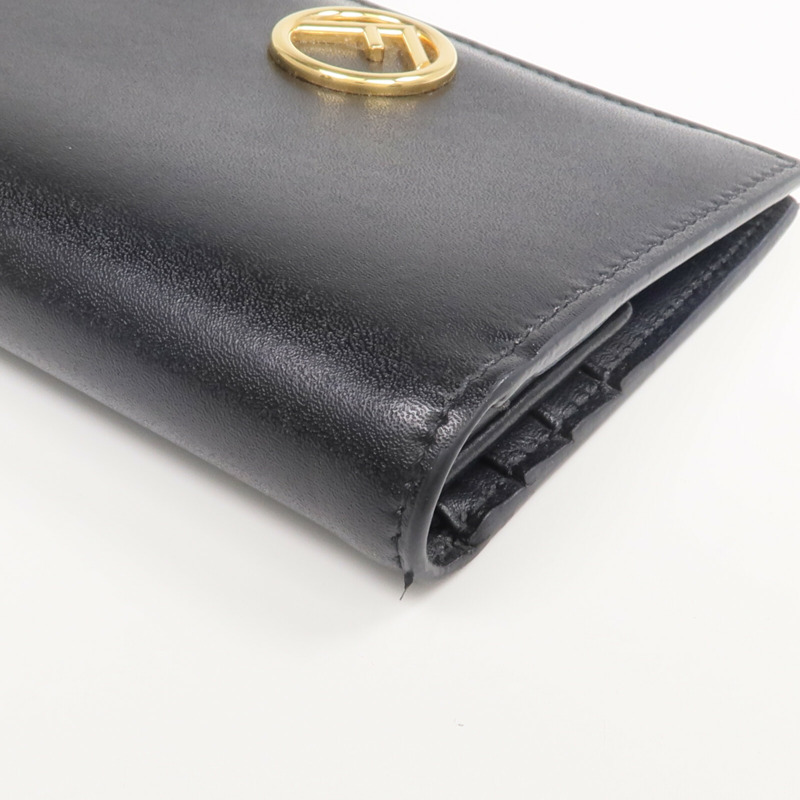 FENDI 牛皮皮革Wallet金扣錢包-10