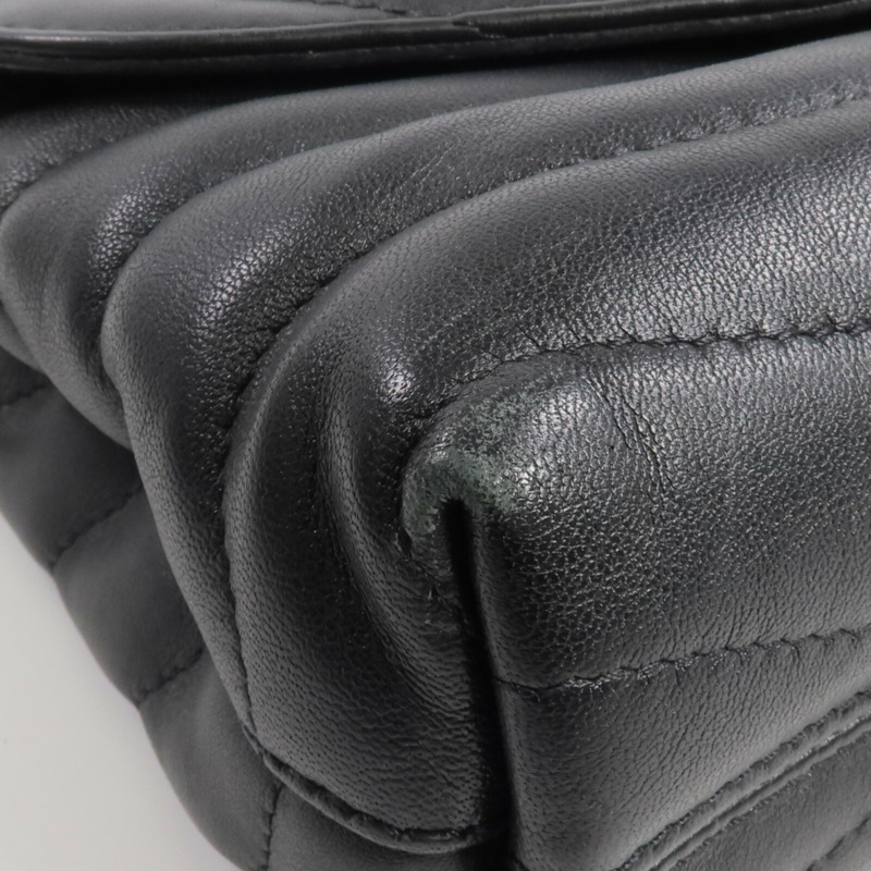 LOUIS VUITTON 牛皮皮革New Wave Chain Bag MM金扣鏈帶肩背袋-6