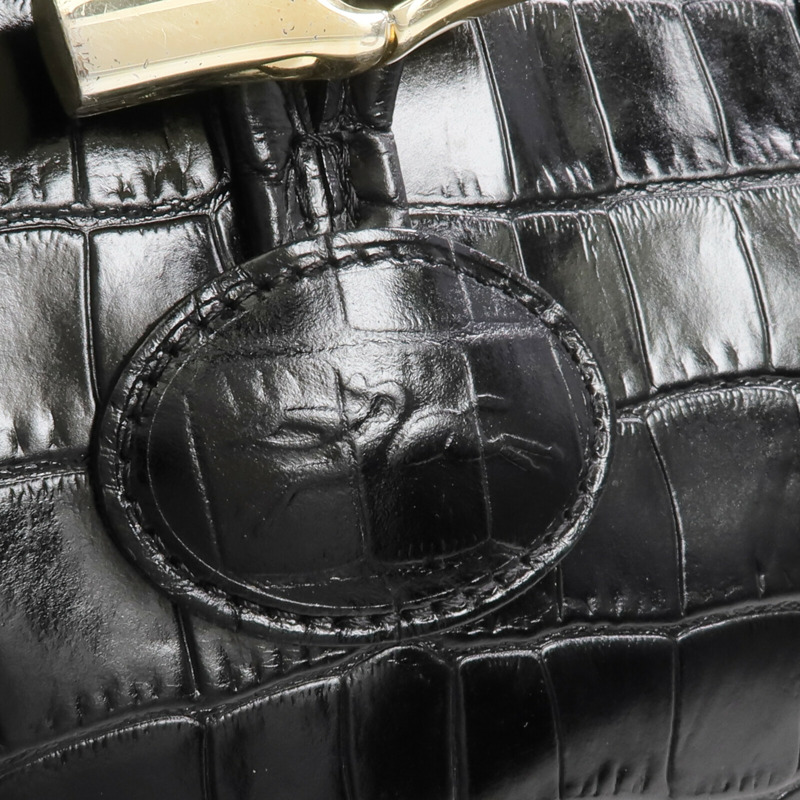 Longchamp 牛皮皮革Handbag金扣手挽袋-10