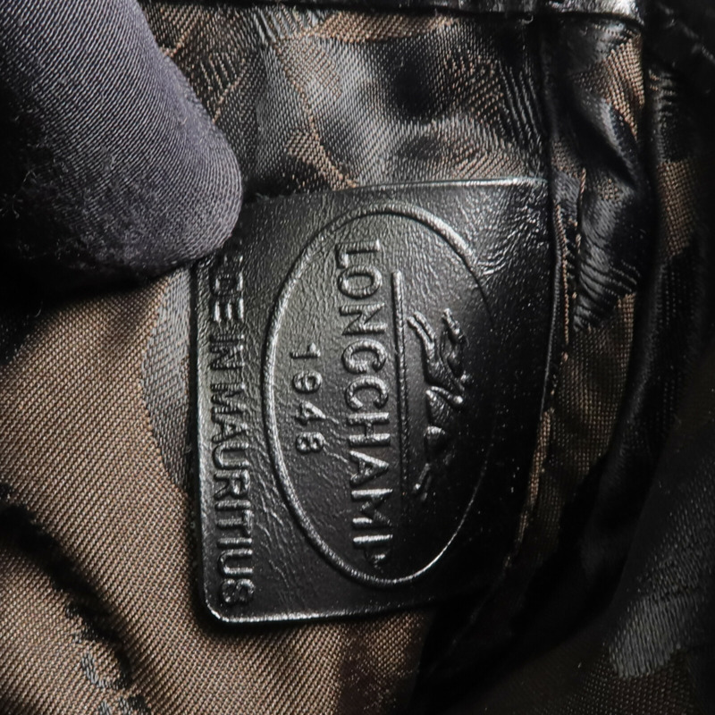 Longchamp 牛皮皮革Handbag金扣手挽袋-14