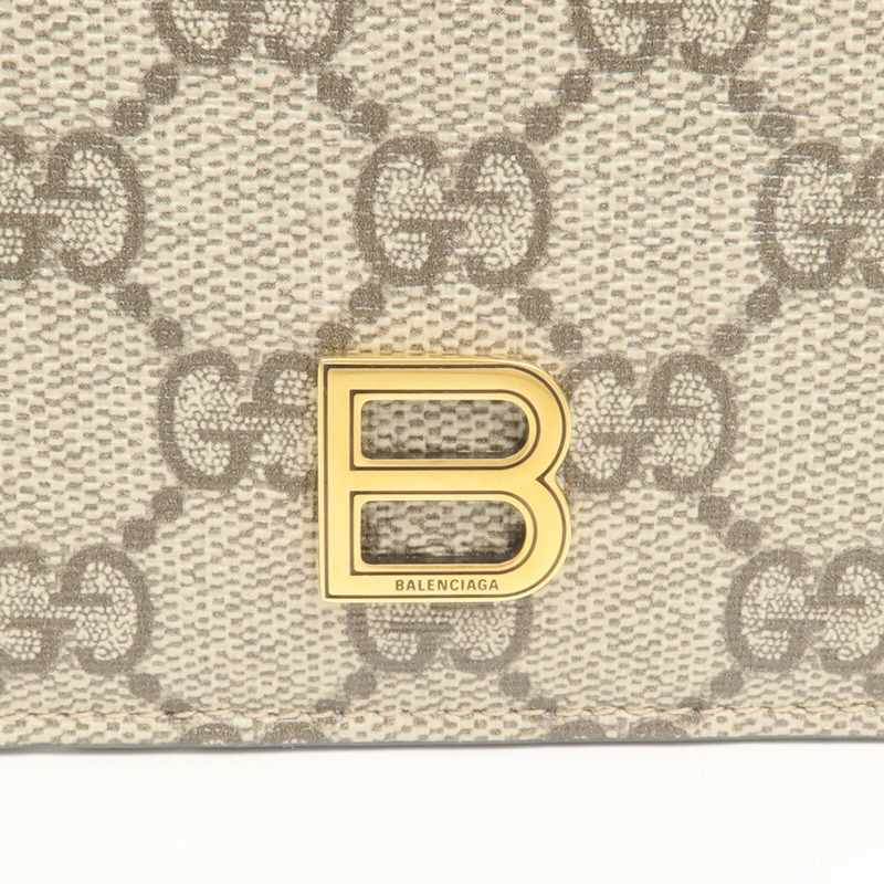 GUCCI 塗層帆布Gucci x Balenciaga Card Case金扣卡片套-11