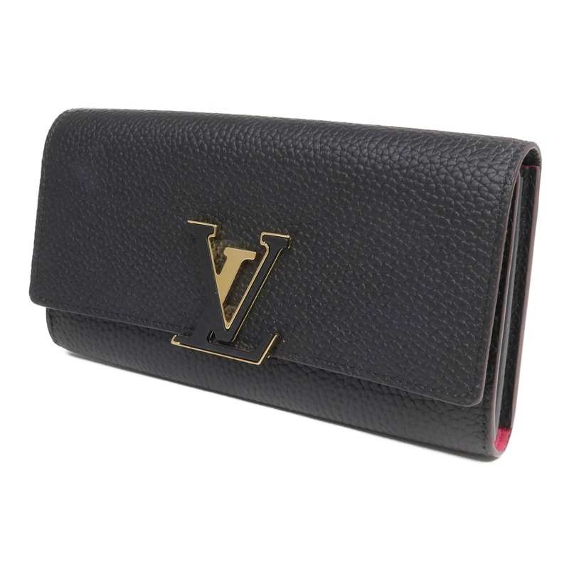 LOUIS VUITTON Taurillon Capucines Wallet金扣長錢包-2